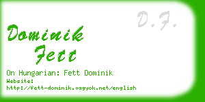 dominik fett business card